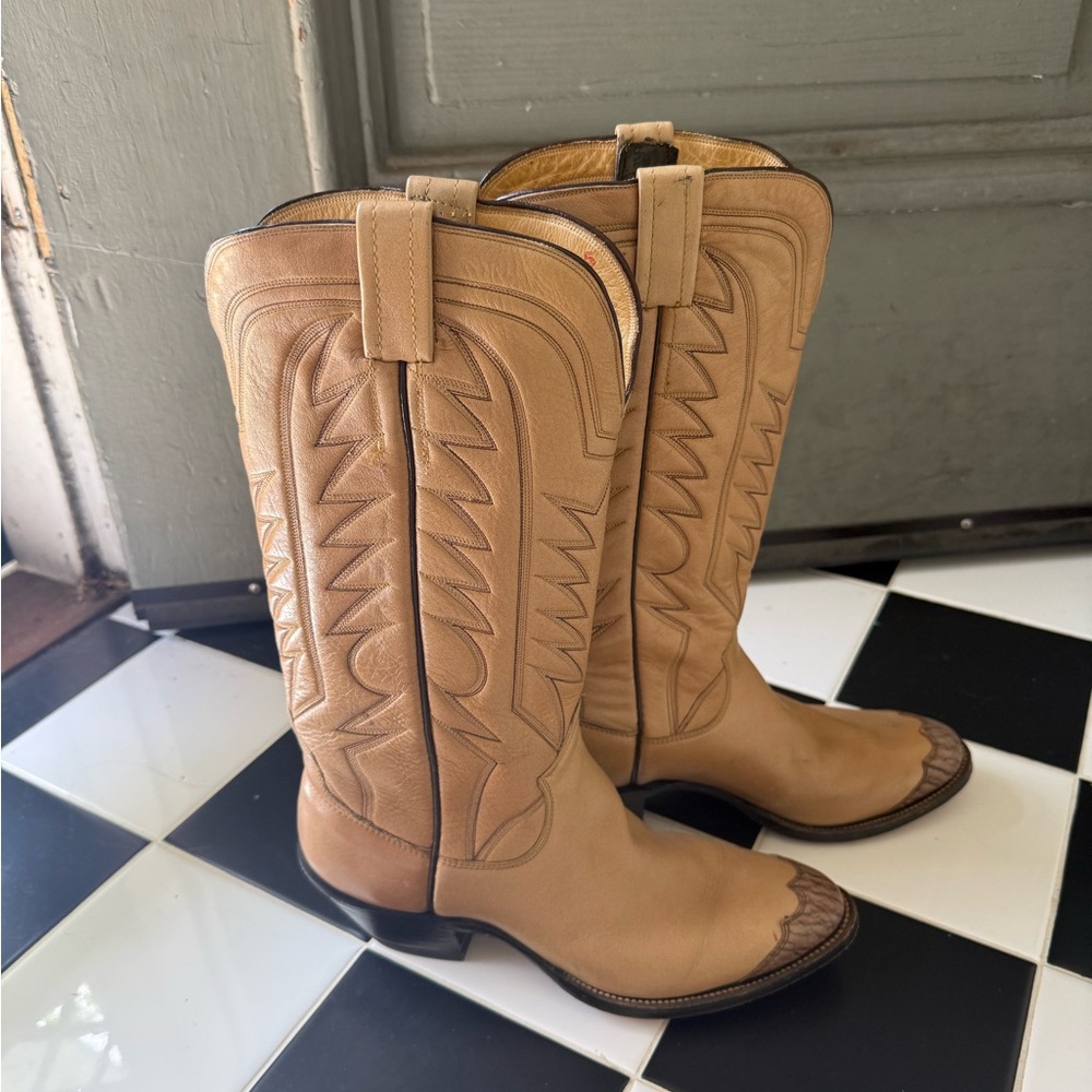 The Sanders VTG NOS Wingtip Cowboy Boots - Womens 8 B - Picture 4 of 6